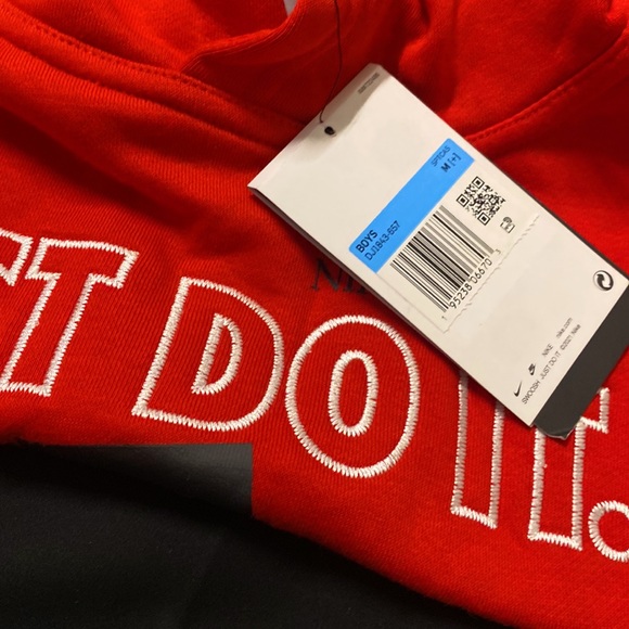 Boys  Nike Club Fleece Just Do It Pullover Hoodie - Picture 6 of 6